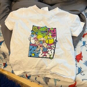 Kids Cartoon Graphic White T-Shirt